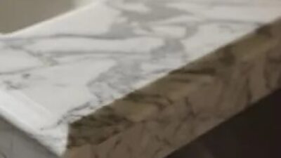 Marble bathroom vanity countertop
