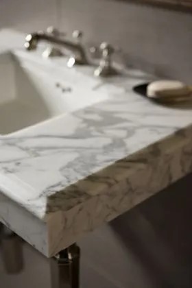 Marble bathroom vanity countertop