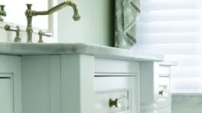 Carlisle Traditional Bathroom white bathroom vanity