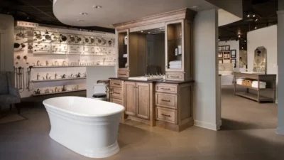 Inspirations Studio showroom with free standing bath tub