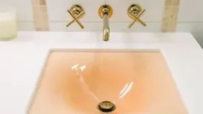 Bathroom sink faucet Kohler Purist in French gold