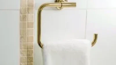 French Gold bathroom wall mounted towel rack